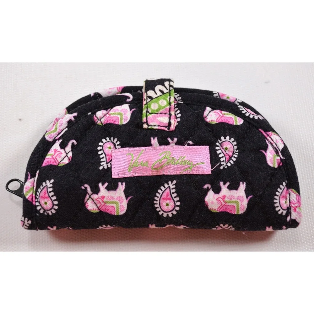 Vera Bradley Small Jewelry Case in Pink Elephant Pattern 5